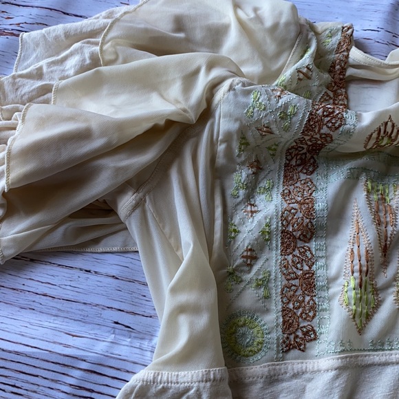 FREE PEOPLE NWT boho embroidered long sleeve - Picture 6 of 10